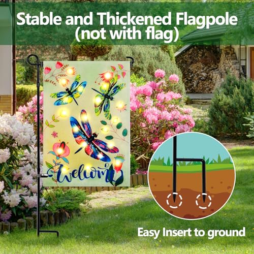 Garden Flag Stand Holder (Flagpole / 12x18 Inch)
