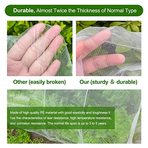8 x 25 ft Garden Netting Row Cover (8ft x 25ft)
