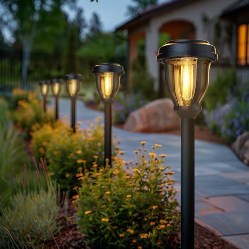 Solar Lights Outdoor (6 Pack - Warm)