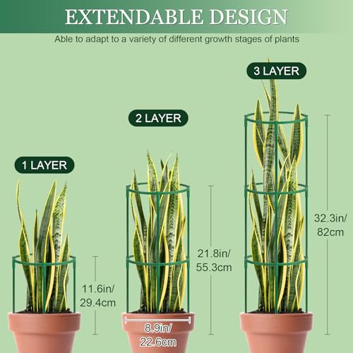 24Pcs Plant Support Stakes (green&24pcs)