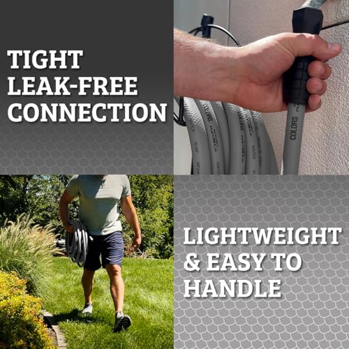 Colors SwivelGrip Garden Hose 5 (SwivelGrip / Slate Grey / 100ft)