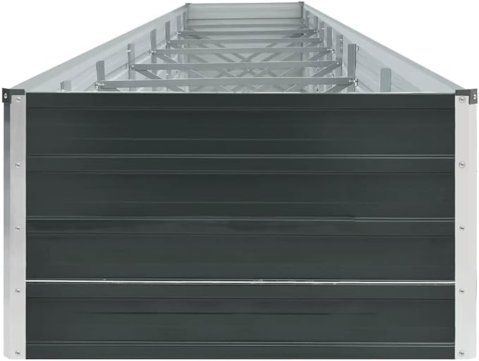 Raised Garden Beds Raised Box Box Ground BoxGarden Raised Bed Galvanized Steel 236.2"x31.5"x17.7" Anthracitefor Patio Balcony backyards