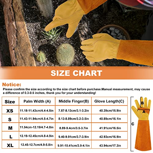 Gardening Gloves for Women Men (Yellow / Small (Pack of 1))