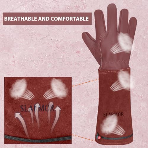 Gardening Gloves for Women Men (Brown / X-Small (Pack of 1))