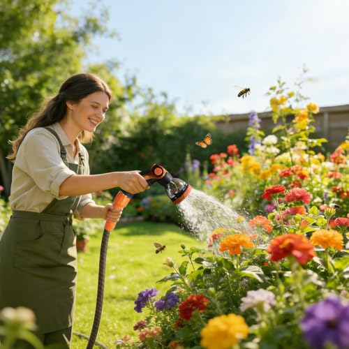 Flexible Garden Hose 50 Ft (OrangeBlack / 50 Ft)