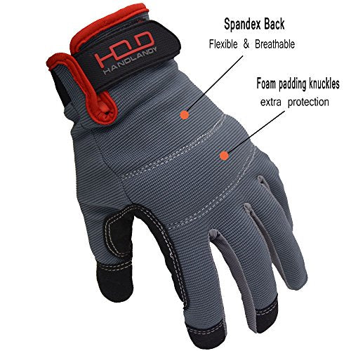 Work Gloves for Men & Women (Grey (6 Pairs) / X-Large)
