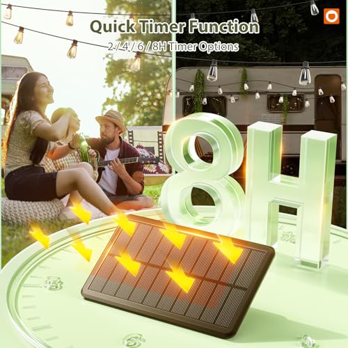 52FT(48+4) Solar String Lights Outdoor, Waterproof Dimmable 16+1 LED (48+6FT(15 Sockets)(1 Pack))