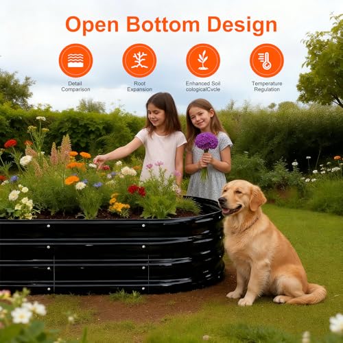 Raised Garden Bed Outdoor (Black)