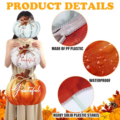 3 Pcs 31 Inch Fall Outdoor Decorations Yard Sign (Rustic Color)