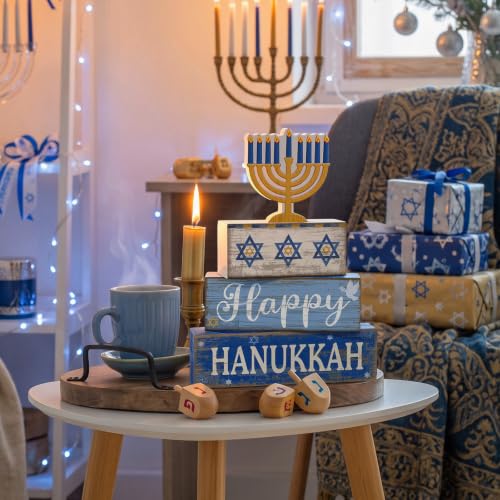 4 Pcs Hanukkah Table Decor for Home (Candlestick 2)