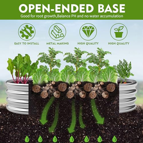 2 Pack Metal Raised Garden Bed (4×2FT)