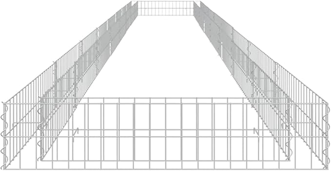 Galvanized Steel Gabion Raised Bed for Gardening, Outdoor Planters with Spacious Design and Durable Structure for Patio, Balcony, or Garden Landscaping