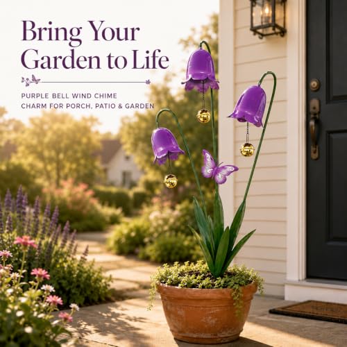 Metal Carnivorous Plant Garden Stake (Purple-1pc)