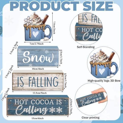 4 Pcs Christmas Table Decor (Snow is Falling)