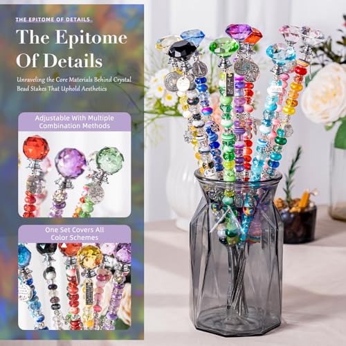 513Pcs DIY Beaded Garden Stakes (colorful)