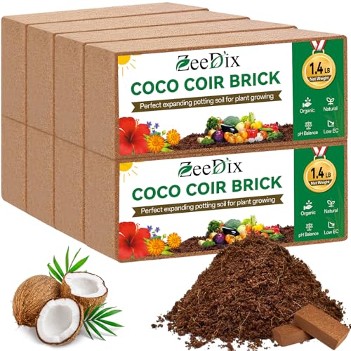 8 Pcs Coco Coir Brick for Plants (8pcs)