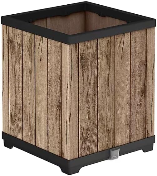 Raised Garden Bed Outdoor Planter Box, Wood-Look, Weather-Resistant, for Vegetables, and Flowers – Backyard, Patio, or Balcony Gardening (18" Resin-20 Gal.)