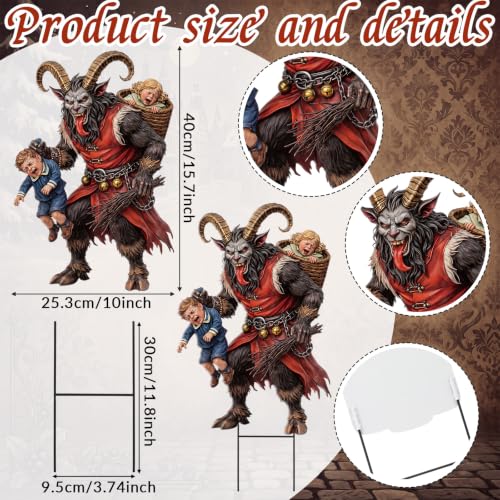 Christmas Outdoor Decor Krampus Metal Garden Stakes (Krampus)