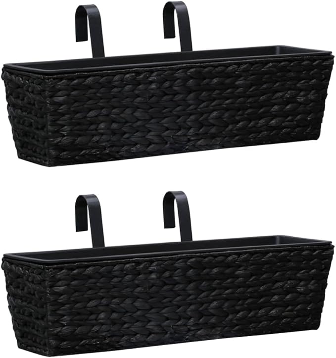Planters 2 pcs Water Hyacinth Black Raised Beds for Gardening Pots for Plants Raised Garden Beds Outdoor for Raised Garden Beds for Gardening Plants Outdoor Porch