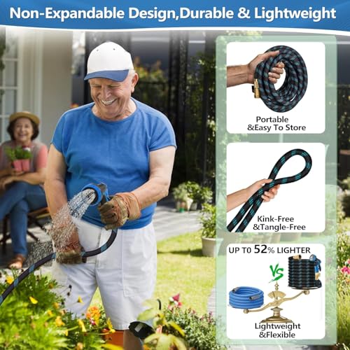 50 FT Non Expandable Garden Hose (Blackblue / 50ft)