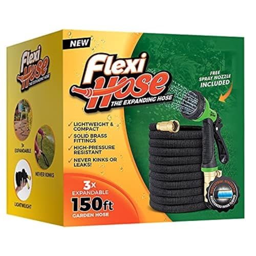 Lightweight Expandable Garden Hose (Black / 150 ft)
