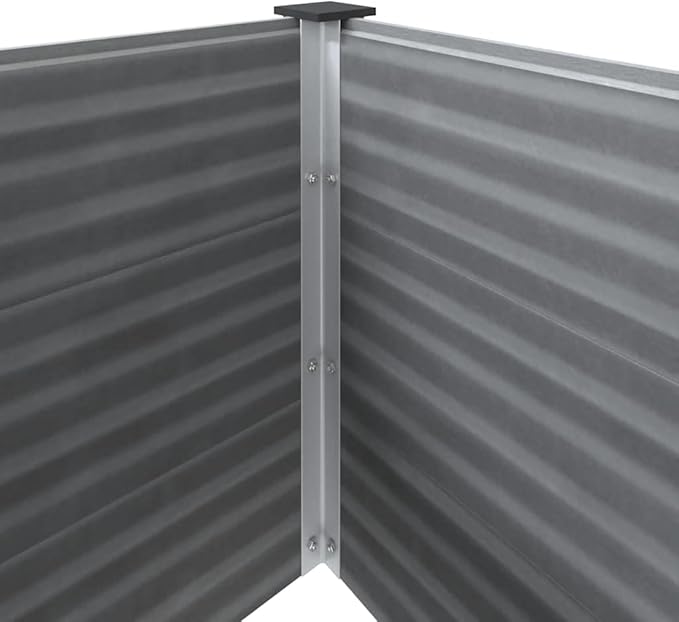 Grey Wood-Plastic Composite Raised Garden Bed 59.1x39.4x21.3 in, Modern Rectangular Planter Box for Flowers Vegetables Herbs, Durable Outdoor Patio Container with Easy