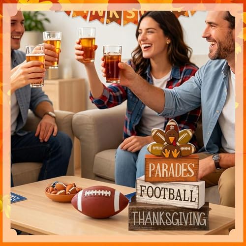 4 Pcs Fall Football Decor (Thanksgiving Football)