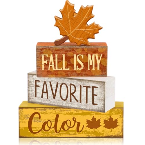 4 Pcs Fall Table Decor Wooden Maple Leaf (Fall Maple Leaf)