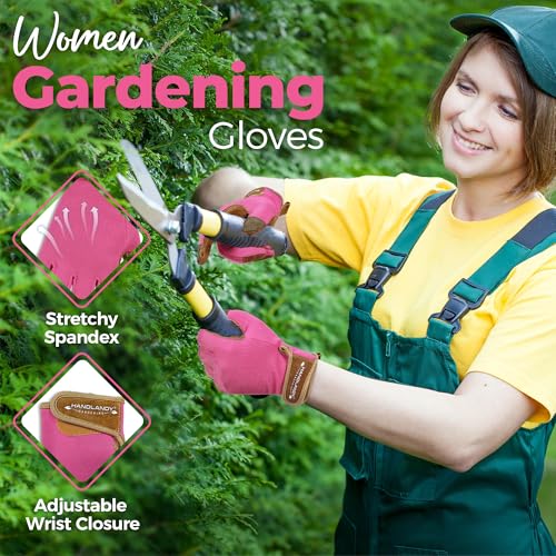 Gardening Gloves for Women (Hot Pink / Medium (Pack of 1))