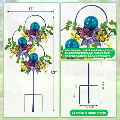 Solar Lights Outdoor Garden Stakes (Coloful Flower)