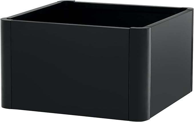 Garvee 20" Square Metal Planter Box with Drainage Holes & Rounded Corners, Modern Heavy Duty Steel Raised Garden Bed, Complete Snap-On Kit for Patio, Balcony, Garden Decor