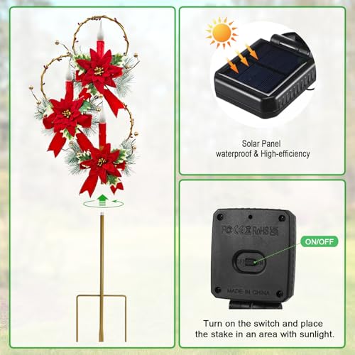 Outdoor Solar Christmas Decorations (Red)