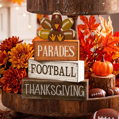 4 Pcs Fall Football Decor (Thanksgiving Football)