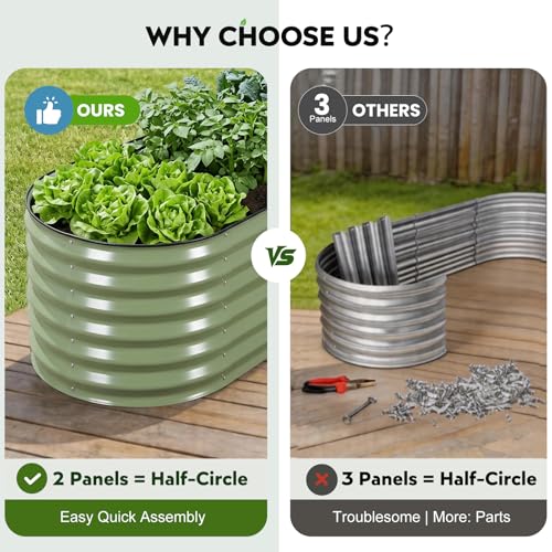 Raised Beds for Gardening (Olivergreen / 5x2x1.4ft)