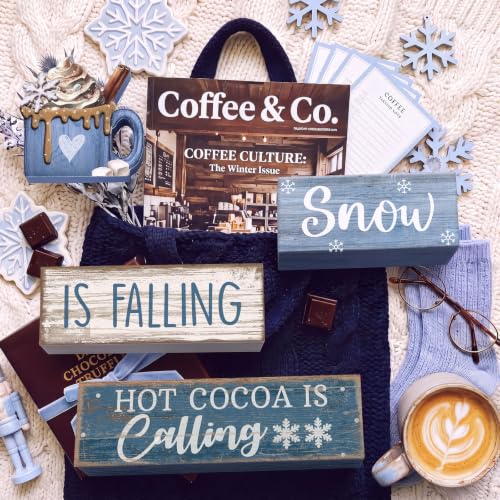 4 Pcs Christmas Table Decor (Snow is Falling)