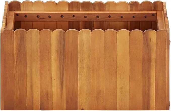 Garden Raised Bed 19.6"x11.8"x9.8" Solid Acacia Wood,Raised Garden Bed,Outdoor Planters for Flower Herb Garden