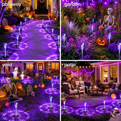 16 Pack Purple Solar Halloween Lights (Purple)