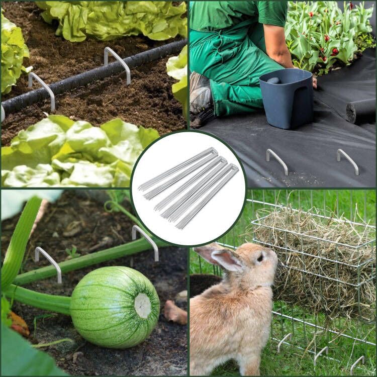 Galvanized Landscape Staples 6 Inch 1000 Pack 11 Gauge Anti (6 Inch)