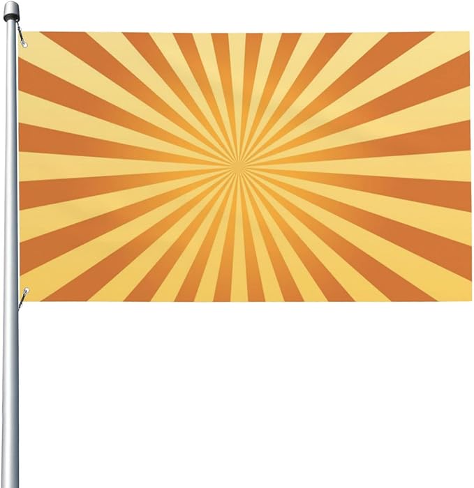 Outdoor Flags Retro 60s Background Summer Garden flag Double Sided Yard Flags 3x5FT Spring Summer Holiday Garden Decor for Outside, Lawn, Porch, Balcony.