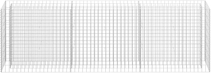 Gabion Raised Bed, Gabion Cages for retaining Walls Outdoor Backyard Planter Raised Garden Bed Suitable for Outdoor Landscape Lawn Cafes Backyard Patio Galvanized Steel 106.3"x11.8"x35.4"