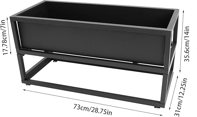 Raised Garden Bed, Standing Metal Growing Bed Planter Box Stand with Legs for Backyard Patio Balcony Outdoors or Indoors (28.74 * 12.2 * 14in)