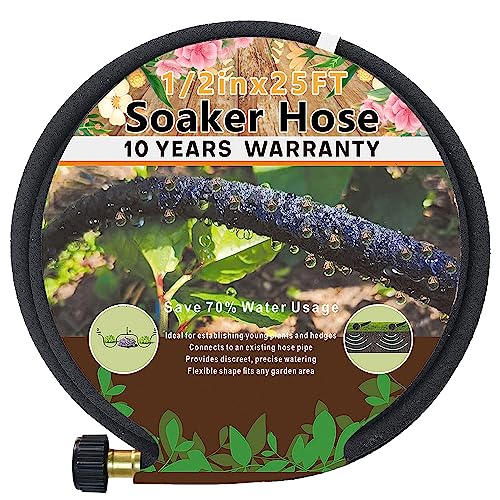1 2'' Soaker Hose for Garden (25 feet)