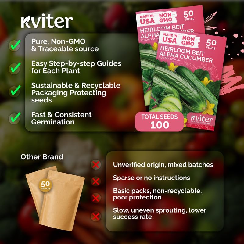100 Beit Alpha Cucumber Heirloom Vegetable Seeds
