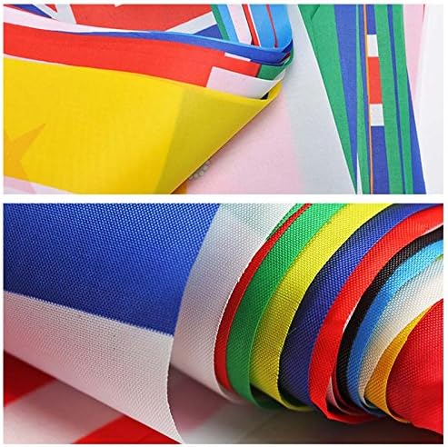 G2PLUS International Flags, 82 Feet 8.2'' x 5.5'' World Flags, 100 Countries Olympic Flag Pennant Banner for Bar, Party Decorations, Sports Clubs, Grand Opening, Festival Events Celebration