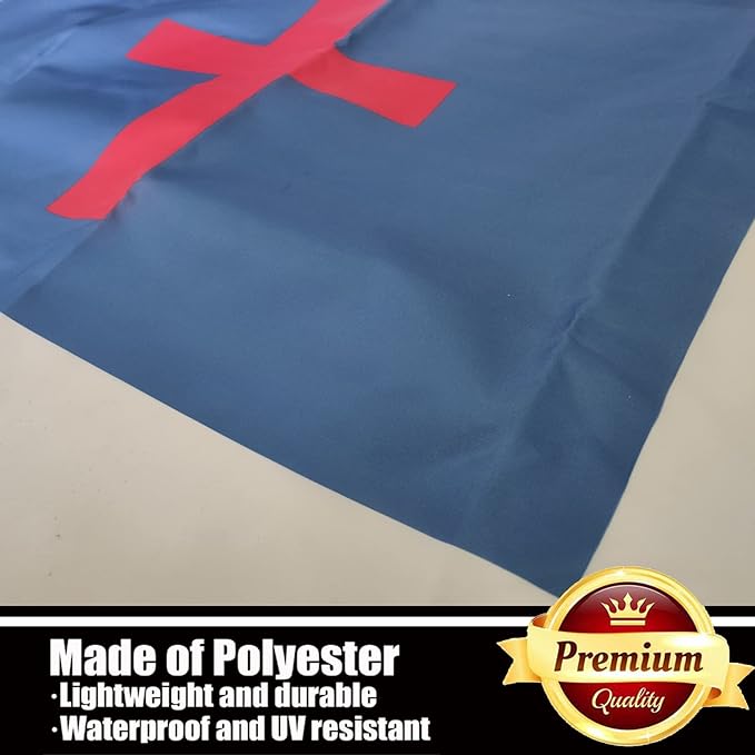 Christian Jesus Cross Flag 3x5 Outdoor Double Sided 3 Ply-Vivid Color Clear Pattern Reinforcement Sewing Durable Polyester with 2 Brass Grommets