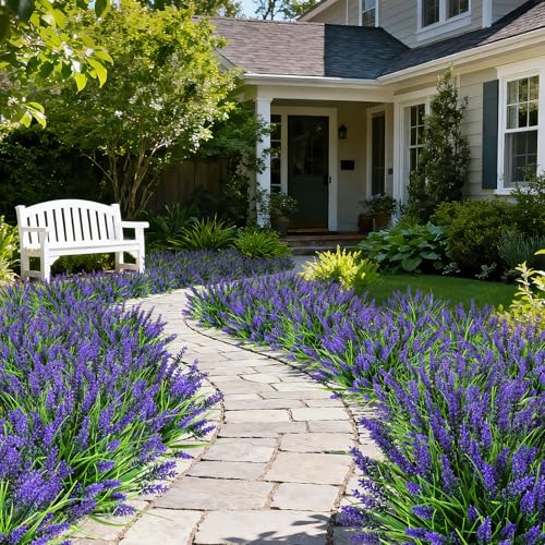 16PCS Artificial Flowers for Outdoors (Purple / 16PCS)