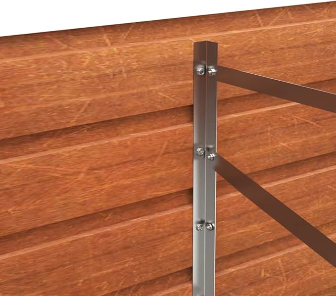 Garden Raised Bed Rusty Brown Corten Steel pots for Plants Porch Decor for Indoor Outdoor 63 x 31.5 x 17.7 in