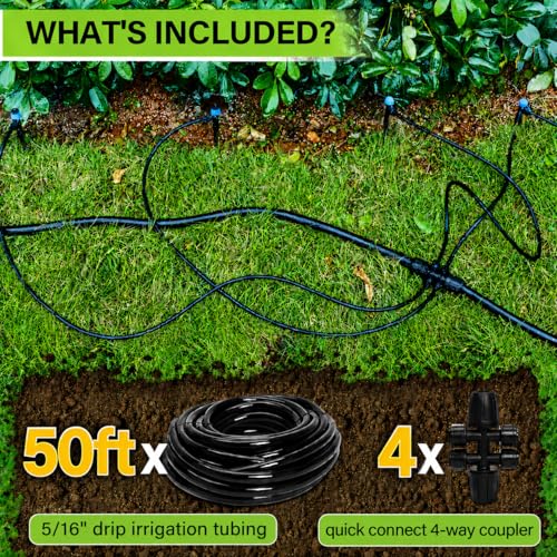 50FT 5 16 Inch Mainline Tubing with 6 (50FT - 5/16" Tubing)