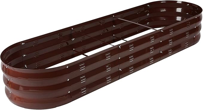 Galvanized Raised Garden Bed Outdoor 67" D x 20" W x10 H, 7 cu. ft. Planter for Outdoor Plants Large Metal Raised Garden Bed Kit (Brown)