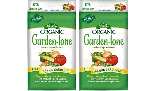 Espoma Organic Garden-Tone 3-4-4 Organic Fertilizer for Cool & Warm Season Vegetables and Herbs. Grow an Abundant Harvest of Nutritious and Flavorful Vegetables – 18 lb. Bag - 2 Pack